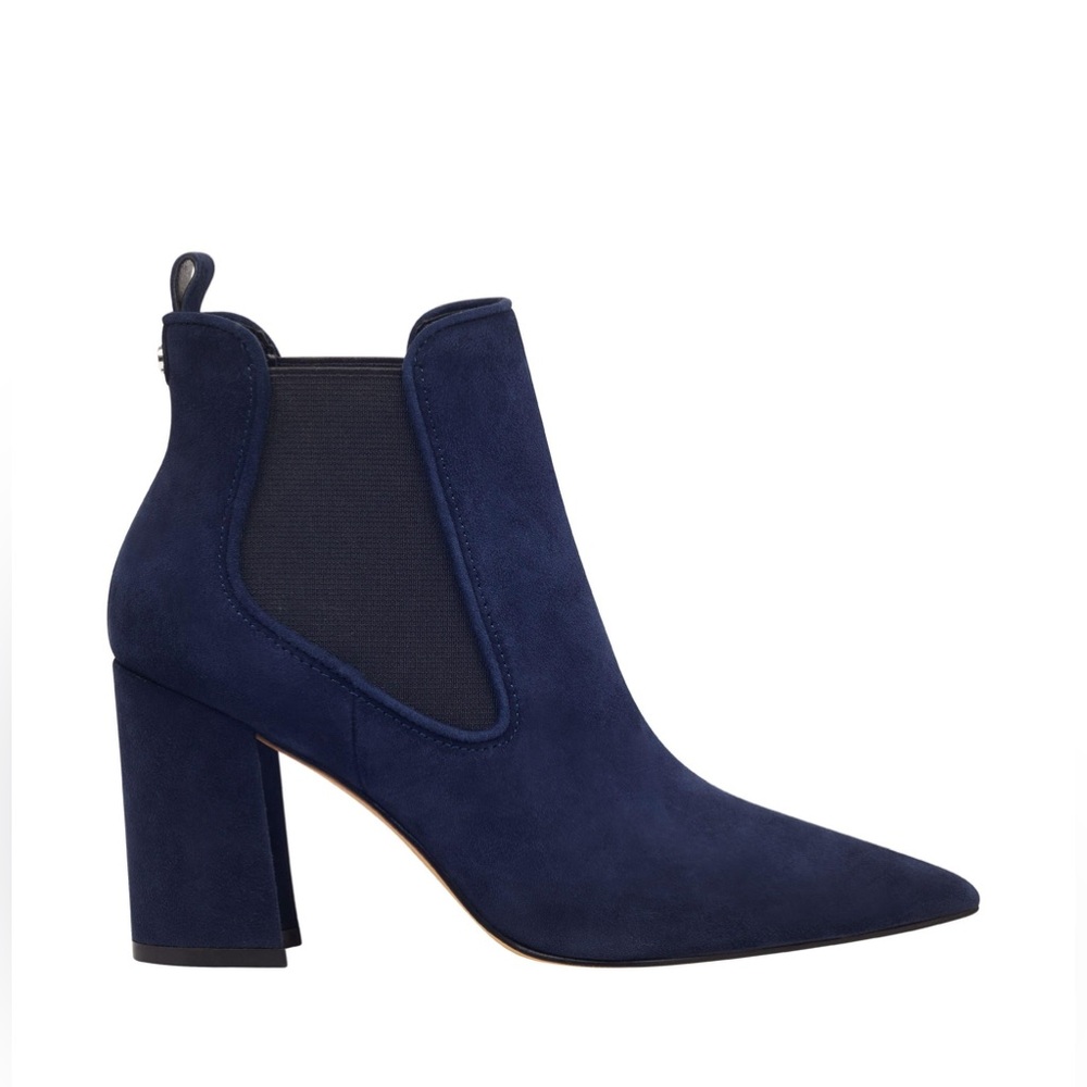 Marc Fisher Navy Blue Taci Suede Booties - Sz 9
